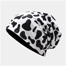 Cow Print Beanie Hat Cap