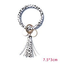 Cow Key Ring Bangle Bracelet Wristlet Keychain