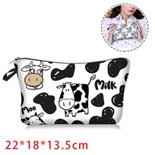 Cow Cosmetic Bag for Women,Waterproof Makeup Bags
