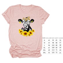 Cow Sunflower Pink Women T Shirt
