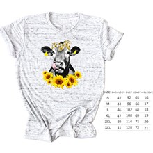 Cow Sunflower Women T Shirt