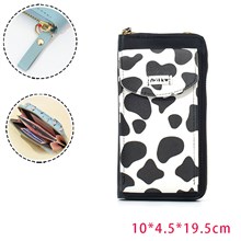 Cute Cow Print PU Leather Wallet Phone Bag