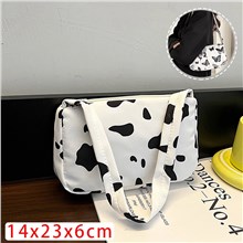 Cute Cow Print Nylon Shoulder Bag