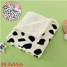 Cow Print Flannel Soft Blanket for Kids