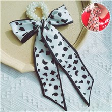 Cow Bow Hair Tie Hair Scrunchie Bobbles Hair Bands Hair Rope Long Hair Bow Ponytail Holder Accessories for Women Girls