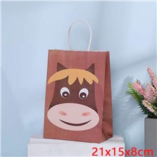 Cartoon Cow Paper Bag Gift Bag Treat Bag Goodie Bag
