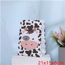 Cartoon Cow Paper Bag Gift Bag Treat Bag Goodie Bag