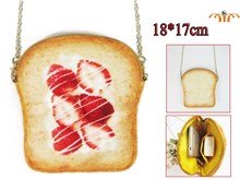 Anime Strawberry Toast PU Leather Shoulder Bag