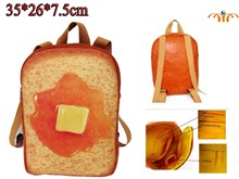 Anime Butter Toast PU Leather Backpack Bag