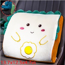 Cute Toast Plush Back Cushion Cartoon Waist Pillow