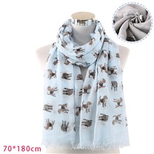 Beagle Dogs Scarf for Women Head Wrap Scarves 