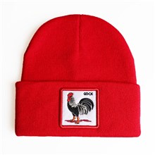Cock Red Knit Hat