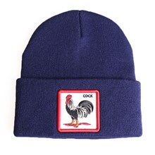 Cock Dark Blue Knit Hat
