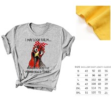 I May Look Calm But in My Head I've Pecked You 3 Times Funny Chicken T Shirt