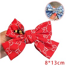 Bee Red Bow Hair Clips Women Barrettes