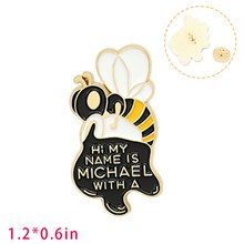 Honey Bee Enamel Brooch Pin Badge