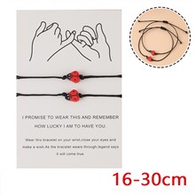 Ladybug Adjustable Wrap Strand Rope Bracelet With Wish Card 