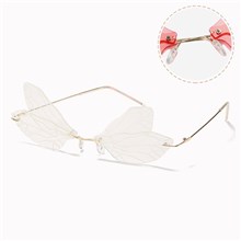 Rimless Cute Sunglasses Dragonfly Glasses