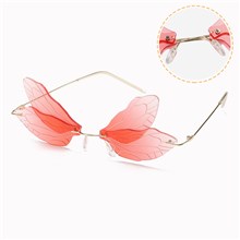 Rimless Cute Sunglasses Dragonfly Glasses