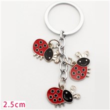 Ladybug Alloy Keychain Charm Pendants Keyring