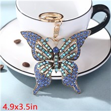 Butterfly Alloy Keychain Insect Key Ring Jewelry