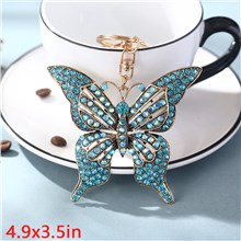 Butterfly Alloy Keychain Insect Key Ring Jewelry