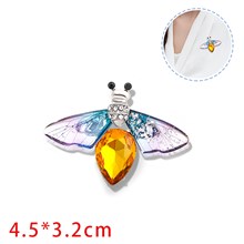 Transparent Color Bee Brooches for Women Insect Pin 