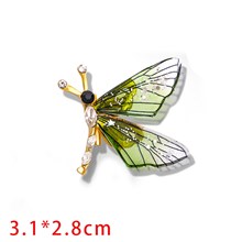 Transparent Color Butterfly Brooches for Women Insect Pin 