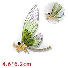 Transparent Color Dragonfly Brooches for Women Insect Pin 