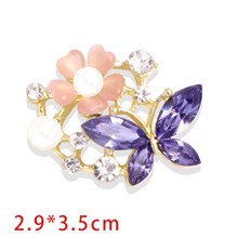 Butterfly Flower Brooch for Women Girls Fashion Alloy Animal Broocheds Pin