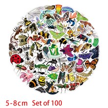 Insect Bug Stickers 100PCS Cute Cartoon Stickers Pack Vinyl Waterproof Stickers for Laptop Skateboard Water Bottle Bike Phone Guitar Luggage