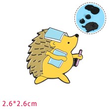 Cute Cartoon Animal Hedgehog Enamel Pin Brooch