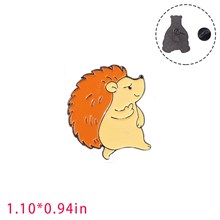 Cute Cartoon Animal Hedgehog Enamel Pin Brooch