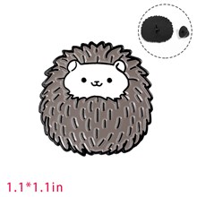Hedgehog Enamel Brooch Pin for Jackets Backpacks Cloths Funny Animals Badge Pin for Women/Men