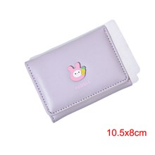 Cute Rabbit Pattern Purple PU Wallet