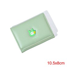 Cute Rabbit Pattern Green PU Wallet