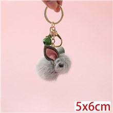 Cute Rabbit Plush Keychain Key Ring