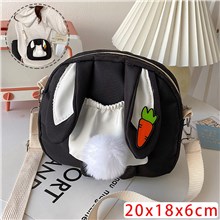 Cute Black Rabbit Nylon Shoulder Bag