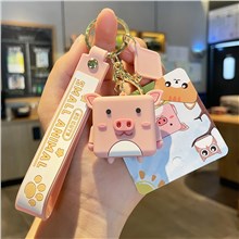 Anime Cute Cartoon Pig PVC Alloy Keychain Keyring