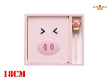Anime Lovely Cartoon Pig Notebook Set