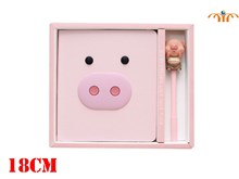 Anime Lovely Cartoon Pig Notebook Set