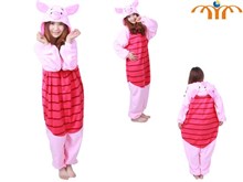 Cartoon Pink Pig Kigurumi Onesie Cosplay Animal Jumpsuit Costume