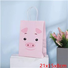 Cartoon Pig Paper Bag Gift Bag Treat Bag Goodie Bag