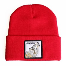 Wolf Red Knit Hat