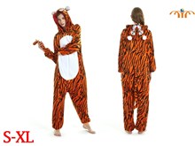 Unisex Adult Tiger Kigurumi Onesie Cosplay Animal Jumpsuit Costume