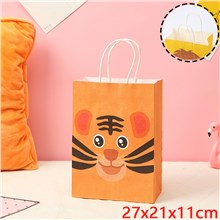 Cartoon Tiger Paper Bag Gift Bag Treat Bag Goodie Bag
