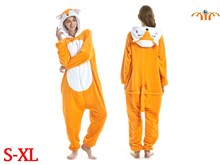 Unisex Adult Fox Kigurumi Onesie Cosplay Animal Jumpsuit Costume