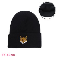 Fox Black Knit Hat