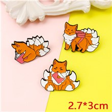 Cute Animal Fox Enamel Pin Brooch Badge