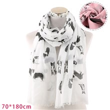 Border Collie Scarf for Women Head Wrap Scarves 